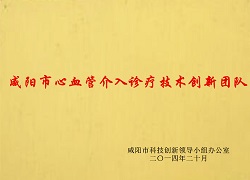 咸陽市心血管介入診療技術創(chuàng)新團隊